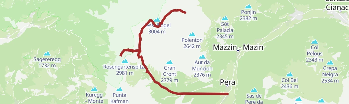 Route map: Stage 1 Dolomiti Trek King in autumn - Catinaccio